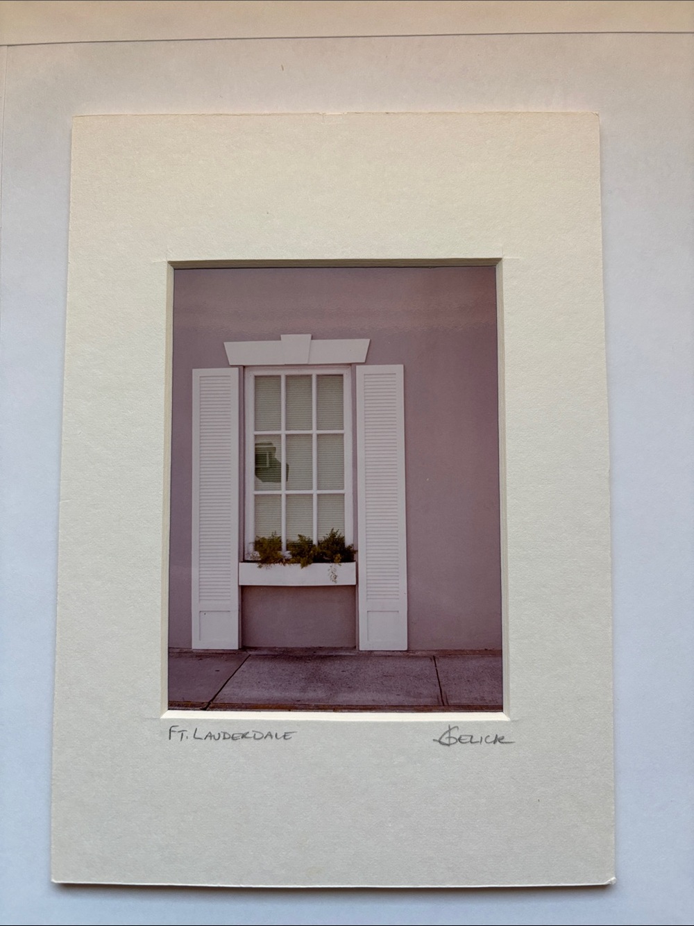 Soft Mauve Window Framed Print — Elegant Home Accent